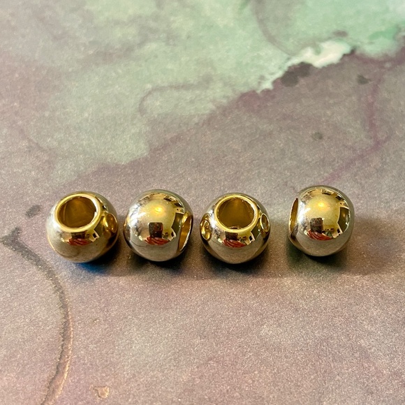 91 PCS Gold Tone Hair Jewelry for Braids, Dreadlocks, Loc w/ Charms, Beads, Cuff - Picture 5 of 7